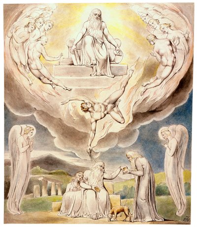 Satan Going Forth from the Presence of the Lord by William Blake